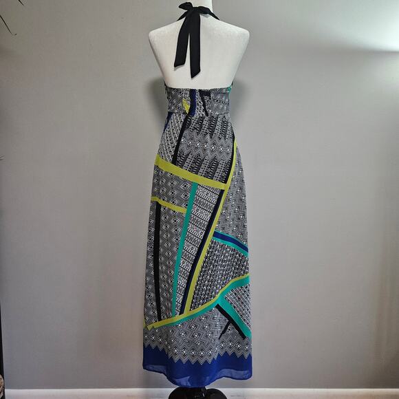 Promod‎ Halter Maxi Dress Size S Boho Smocked Festival Summer - Picture 4 of 11